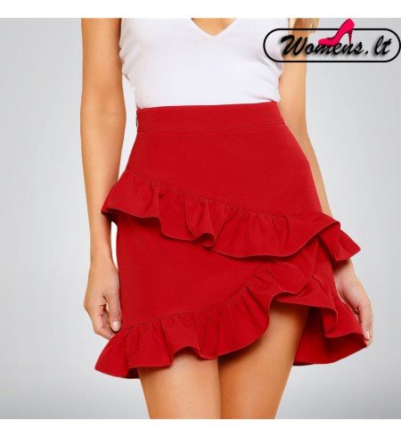 Elegantiškas raudonos spalvos sijonas