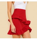 Elegantiškas raudonos spalvos sijonas